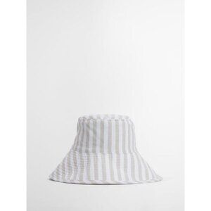 New Wyeth Stripe Cotton/Linen Blend Bucket Hat One Size NWOT